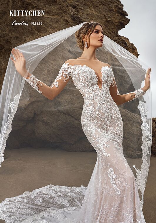 KITTYCHEN CAROLINA, H2124 Fit-and-Flare Wedding Dress - 7