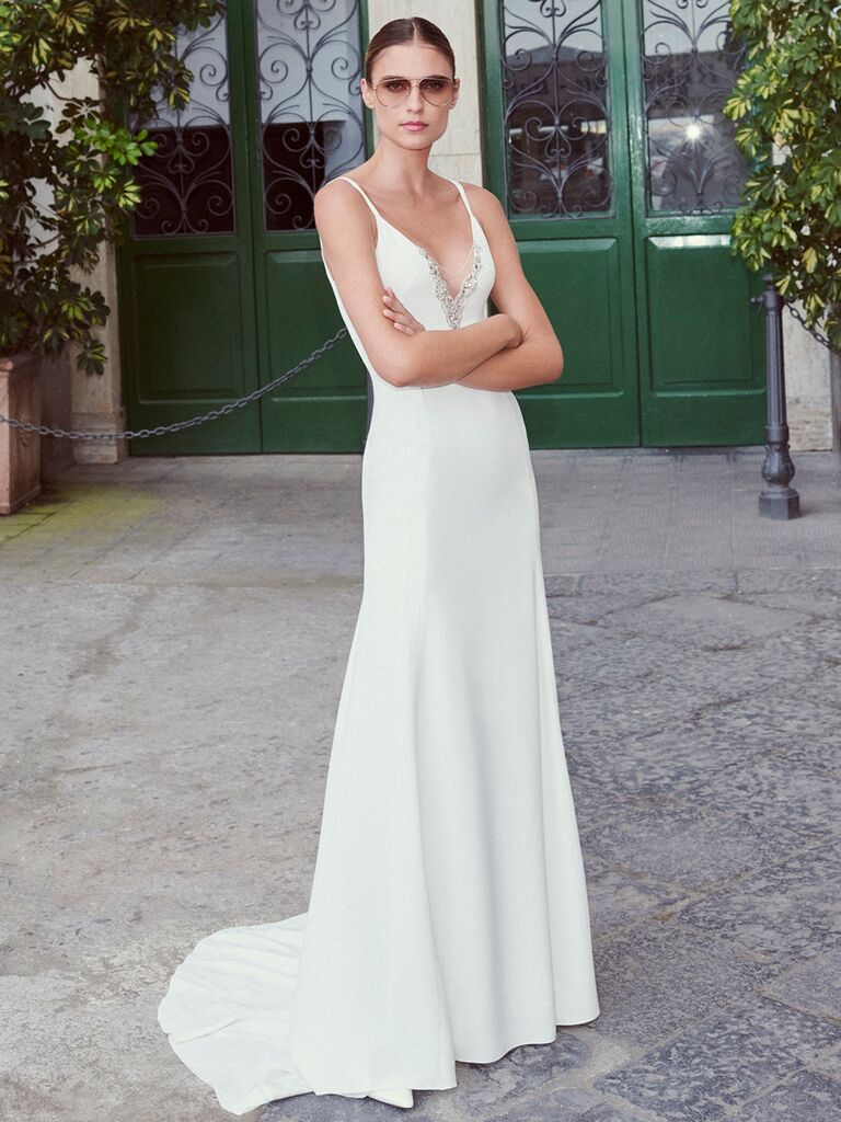 Jenny Packham sheath wedding dress