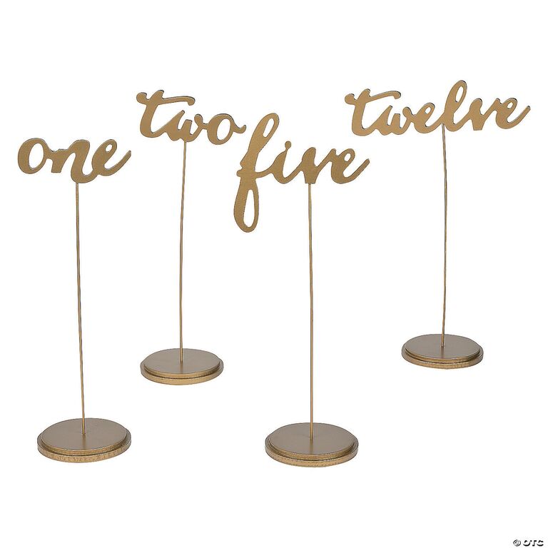 Lovely numbered table toppers.