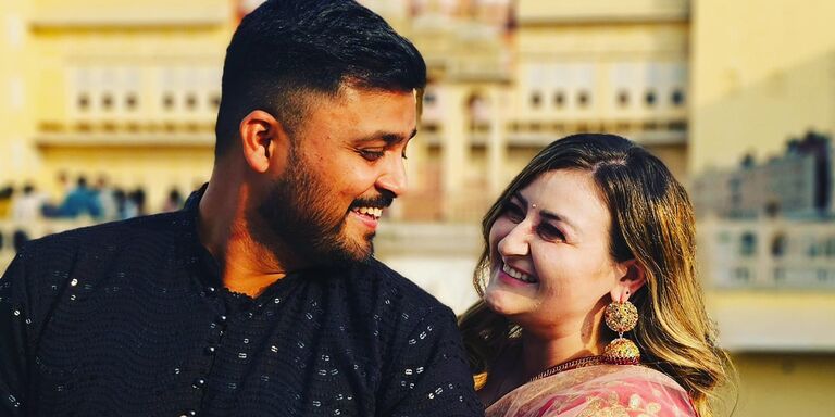 Christina & Abhishek Home Page Banner