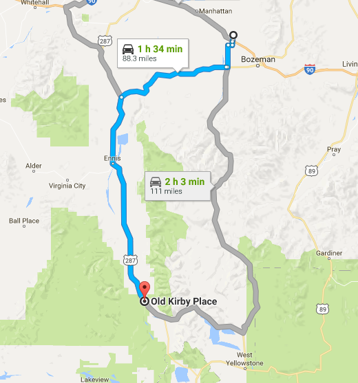 Picture of Travel Directions to Old Kirby Place
