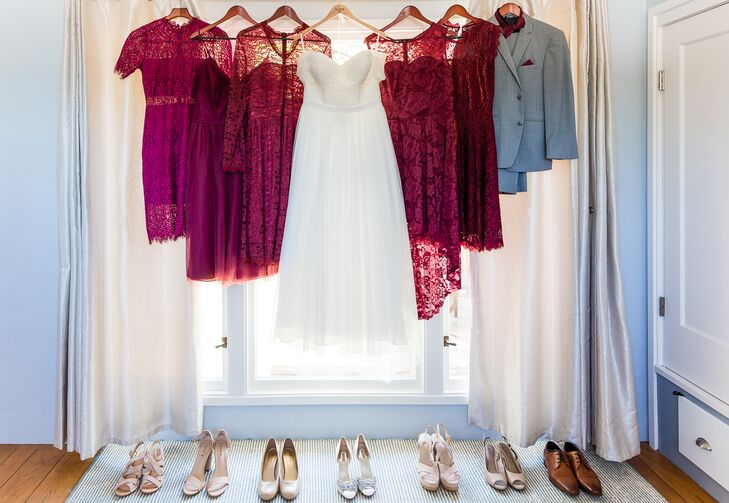 Burgundy Lace Bridesmaid Dresses