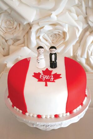 Canadian Groom's Cake With DIY Topper