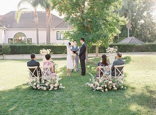 After the COVID-19 pandemic forced Tiffany and James to scale back their original plans for a large wedding in northern California, they opted for an 