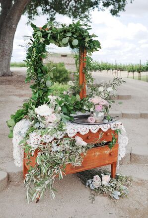 Vintage Vanity with Floral Garlands