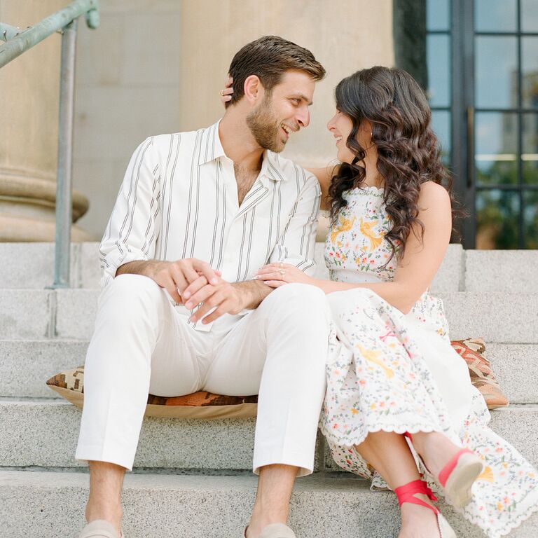 Candid casual engagement photo ideas