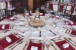 Rustic Silver Lantern Centerpieces