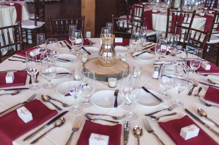 Rustic Silver Lantern Centerpieces