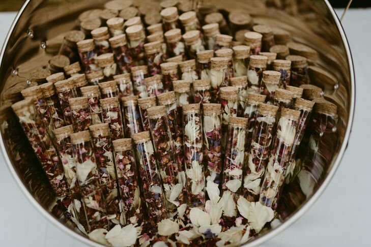 Dried Flower Petals in Glass Tubes