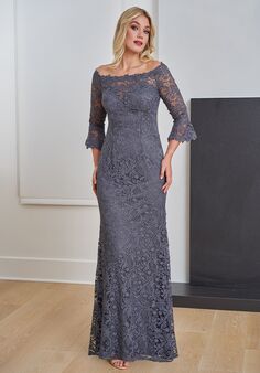 Jade Couture Mother of the Bride by Jasmine K258076 Gray Mother Of The Bride Dress