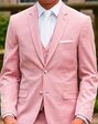 BLACKTIE SHARKSKIN Rose Wedding Suit Pink Tuxedo - thumbnail - 3