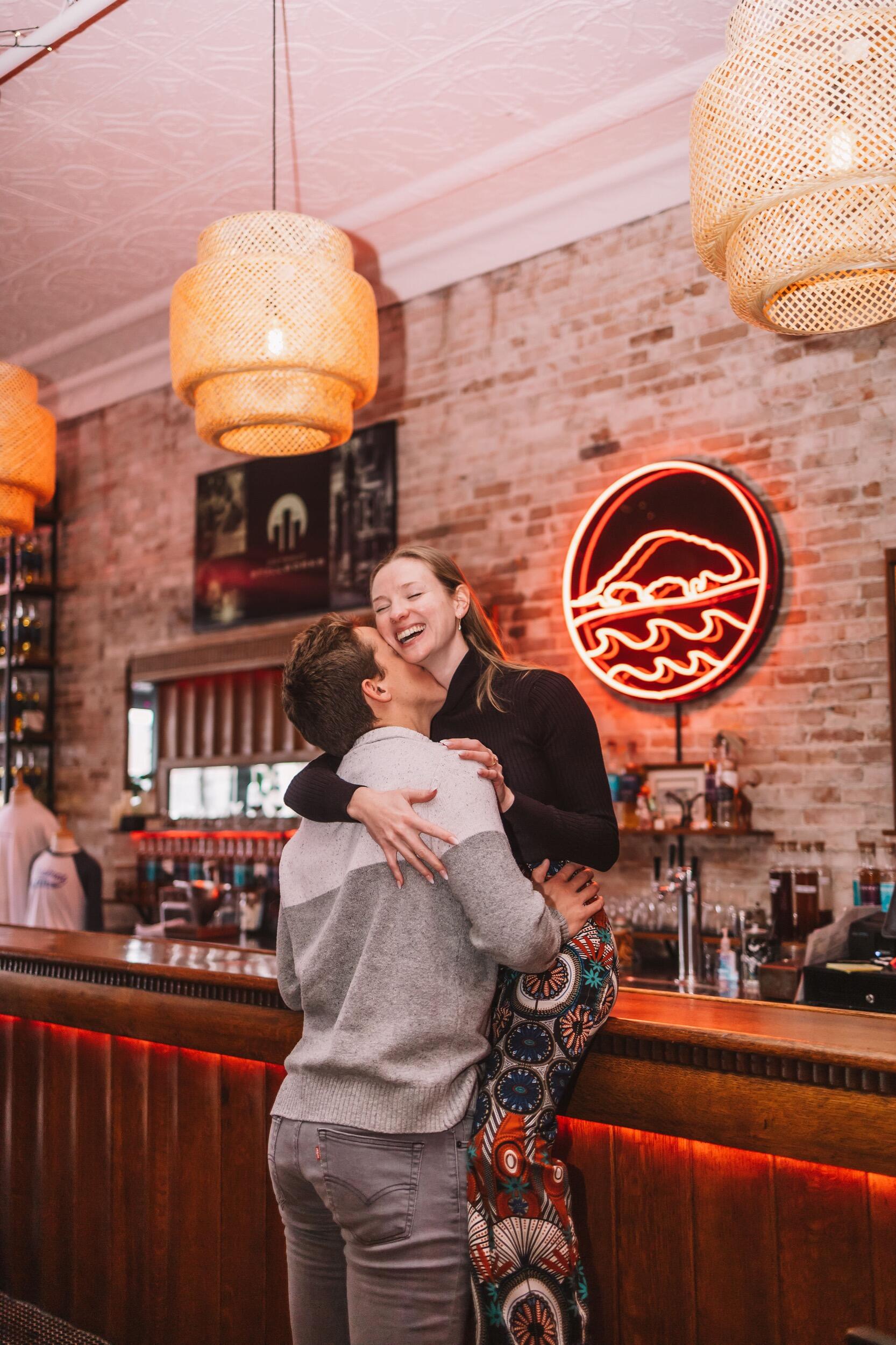 We had a wonderful time taking some engagement pictures at Muskrat Distilling in Boyne City, MI 