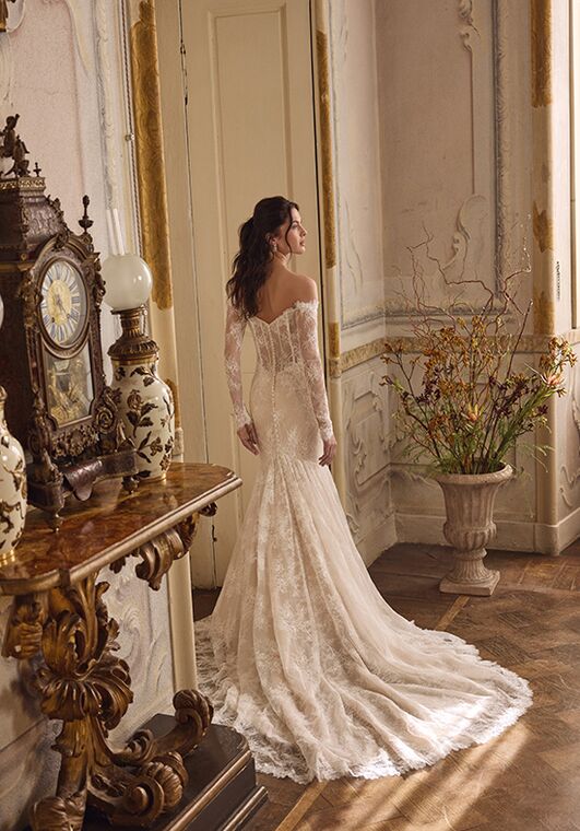 Justin Alexander Lolita Mermaid and Trumpet Wedding Dress - 5