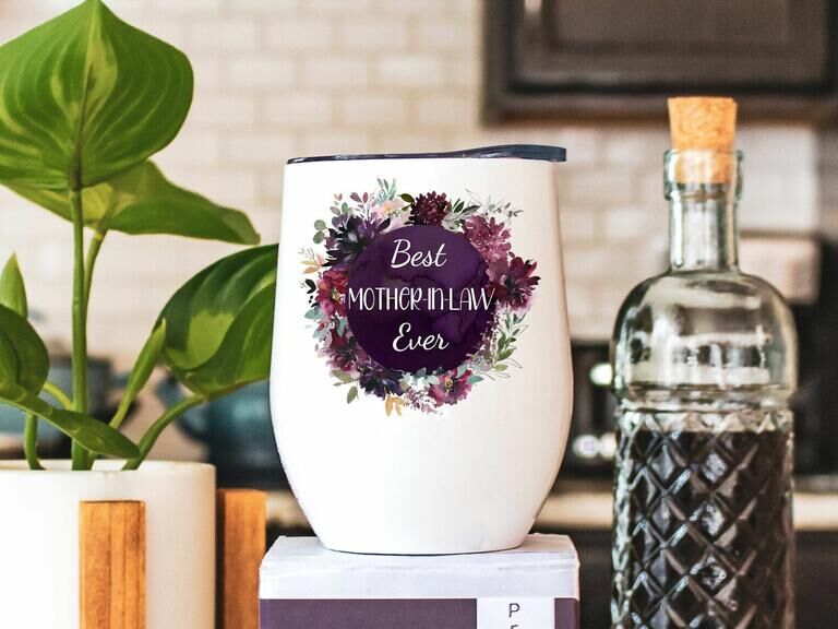 Best Mother-in-Law Ever wine tumbler gift