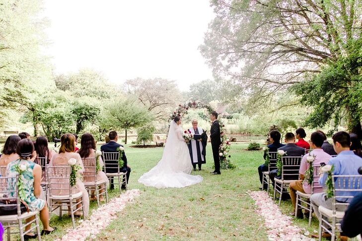 Outdoor Ceremony for Wedding at the University of Illinois