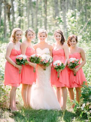 Rustic Orange Bridesmaid Dresses