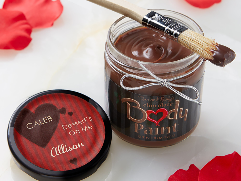 Personalized melted chocolate body paint