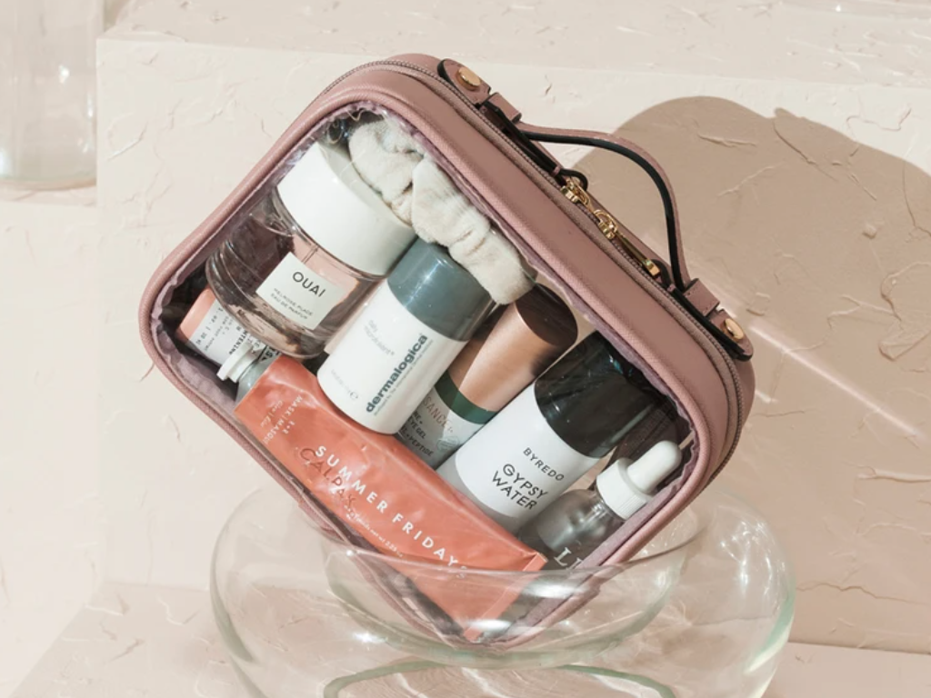 THoM Small Cosmetic Pouch - Clear Zip Bag for makeup kit