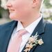 Romantic Boutonniere and Pink Tie