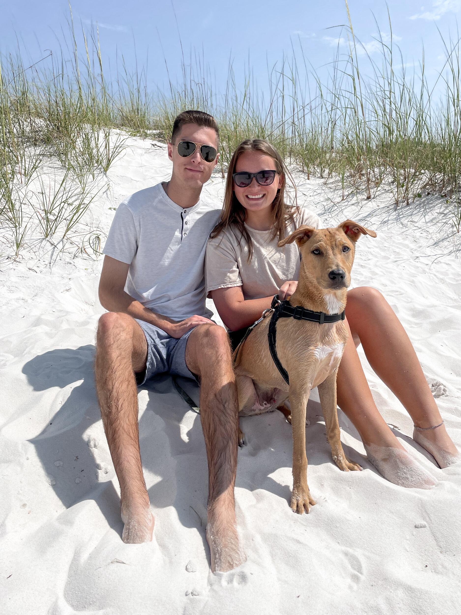 Cameron and Lindsey got a puppy named "Goose" 