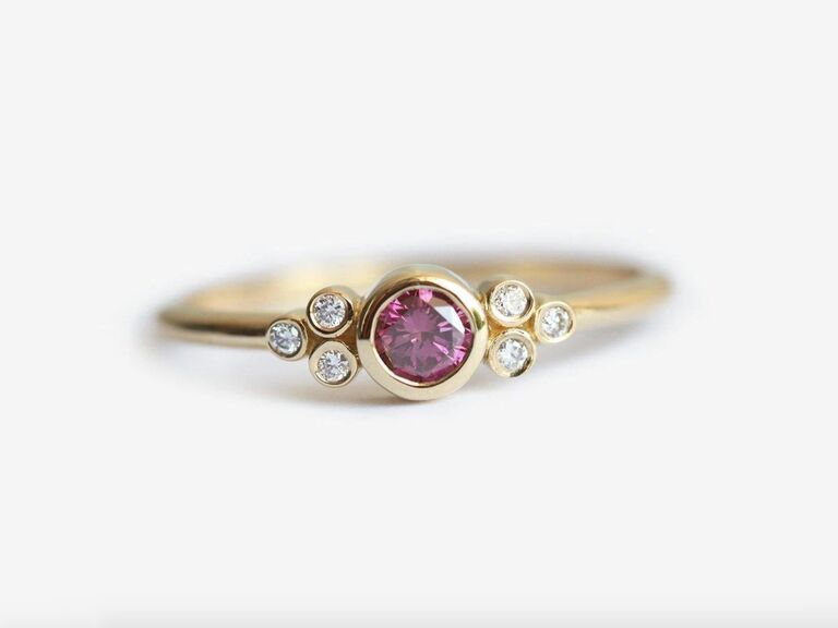 Capucinne pink diamond engagement ring