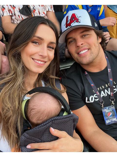 Bachelor in Paradise couple Astrid Loch and Kevin Wendt with son