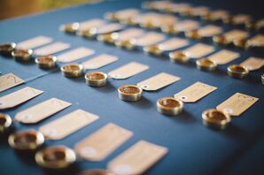 Gold Compass Escort Card