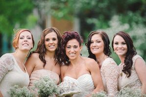 Beige Lace Bridesmaid Dresses