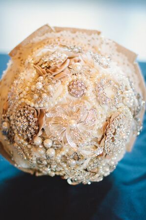 Ivory Brooch and Pearl Bouquet