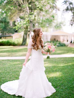 Lace Wedding Dress With Beaded Jacket