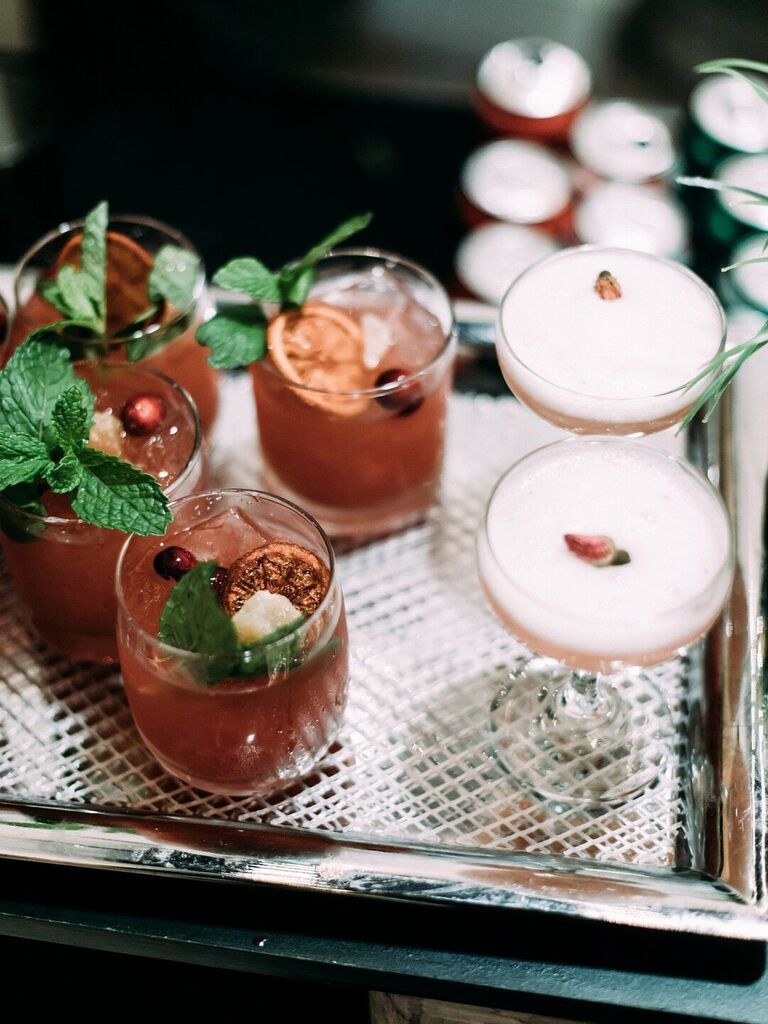 Fizzy sangria signature wedding drink idea