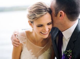 Despite Hurricane Joaquin's gloomy weather, Heather Harris (33 and a museum educator) and Devin Smart’s (32 and a PhD student) wedding was bursting wi
