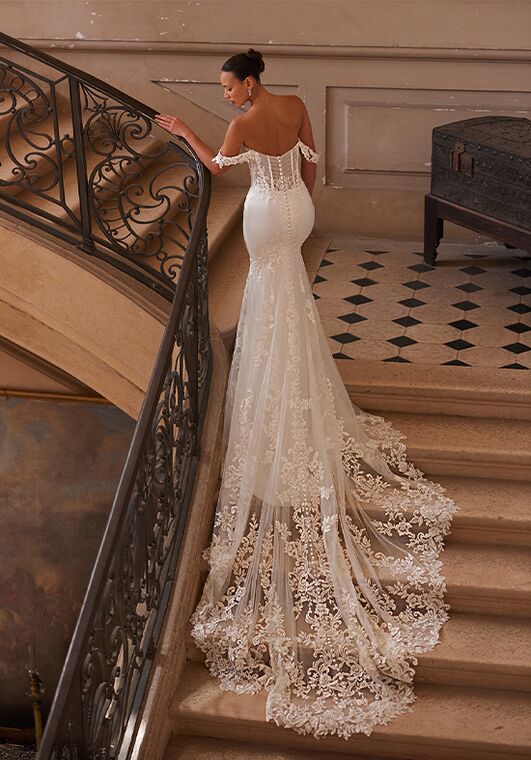 Val Stefani Dawn Mermaid and Trumpet Wedding Dress - 2