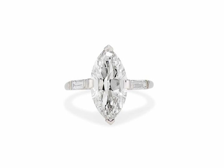 art deco marquise diamond engagement ring