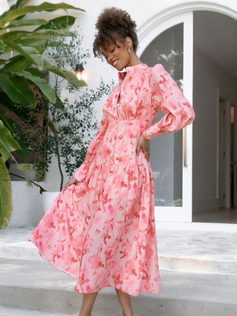 These 27 Long-Sleeve Wedding Guest Dresses Are So Elegant