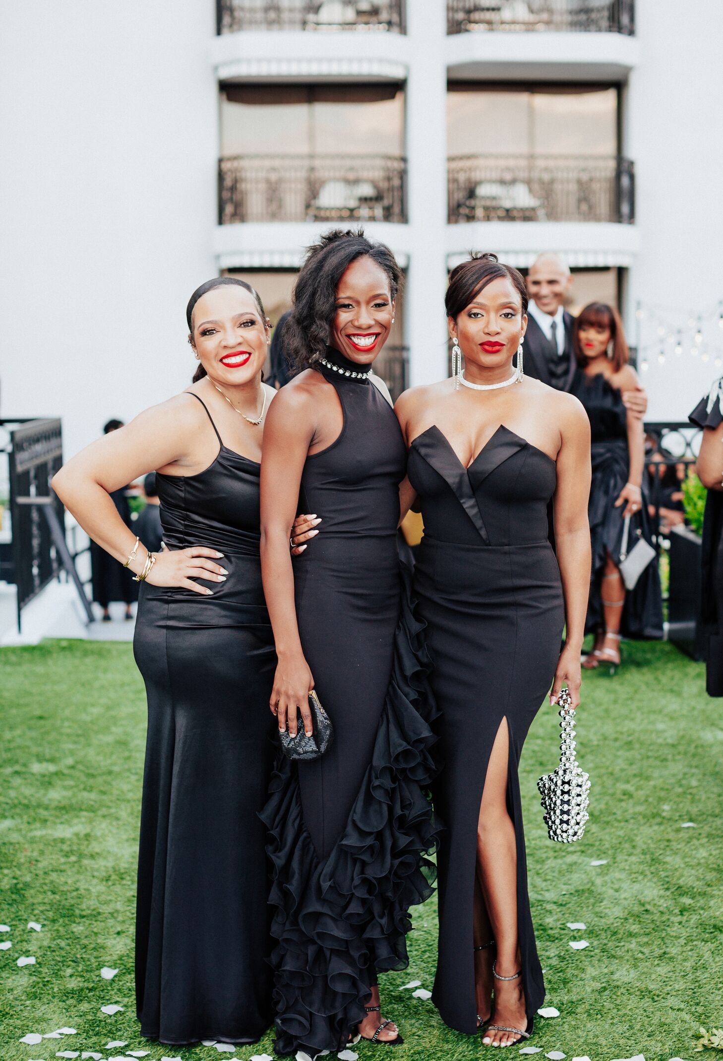 black wedding guest dress