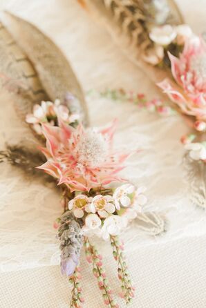 Pheasant Feather Floral Arrangement