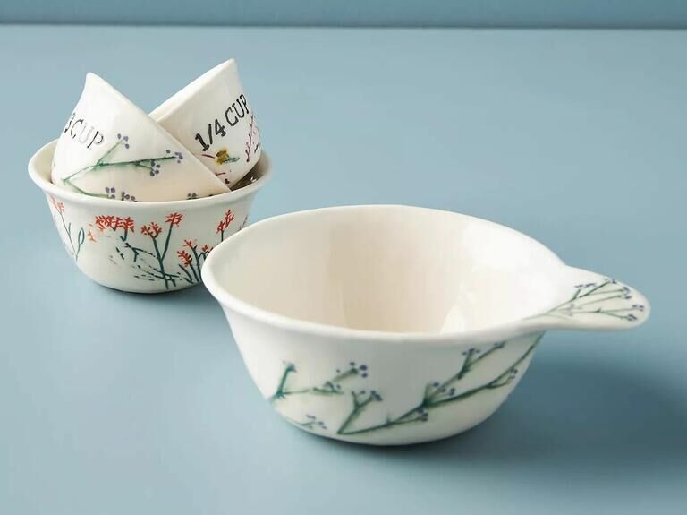 Floral measuring cup set gift for mother-in-law