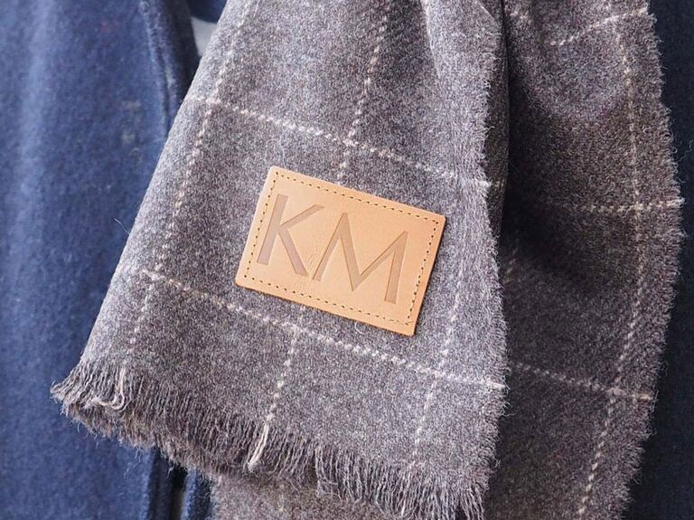 Monogram scarf groomsmen gift