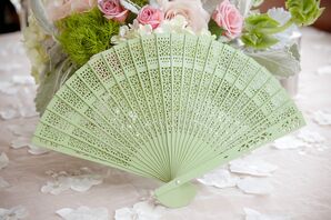Paper Fan Reception Décor