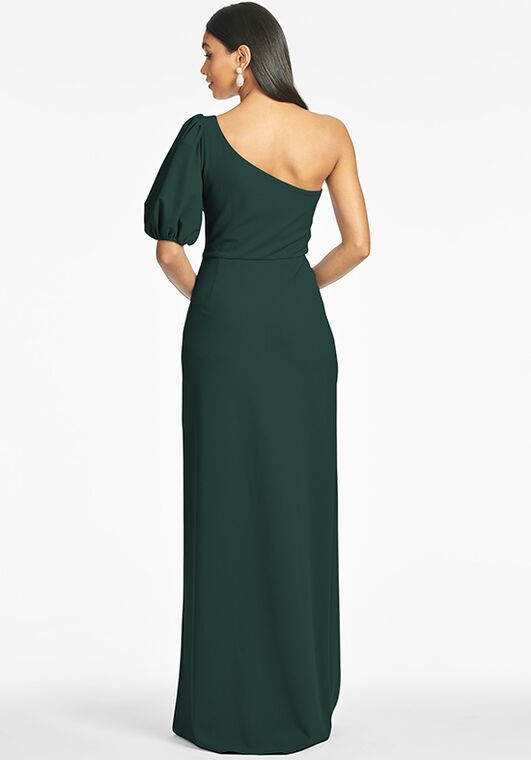 Sachin & Babi Nadia Gown - Emerald One Shoulder Bridesmaid Dress - 7
