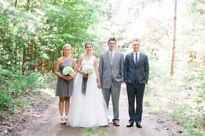 Small Wedding Party in Gray Attire