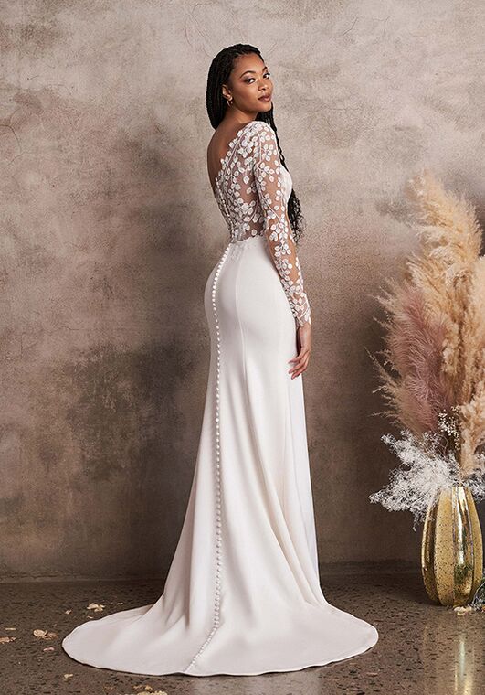 Lillian West 66223 Fit-and-Flare Wedding Dress - 7