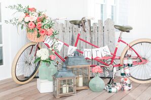 Vintage Bicycle with Personalized Sign