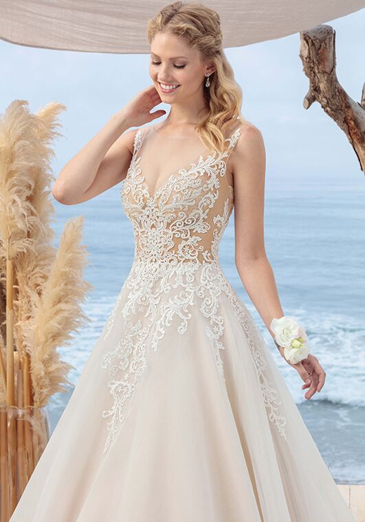 Beloved by Casablanca Bridal BL249 Coral A-Line Wedding Dress - 5