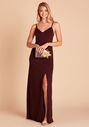 Birdy Grey Jay Crepe Dress in Cabernet V-Neck Bridesmaid Dress - thumbnail - 1