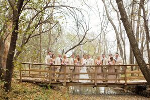Beige Floor-Length Allure Bridesmaid Dresses