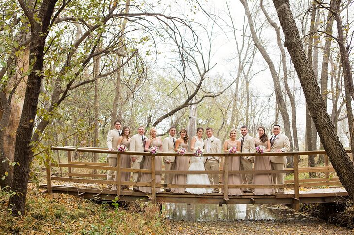 Beige Floor-Length Allure Bridesmaid Dresses