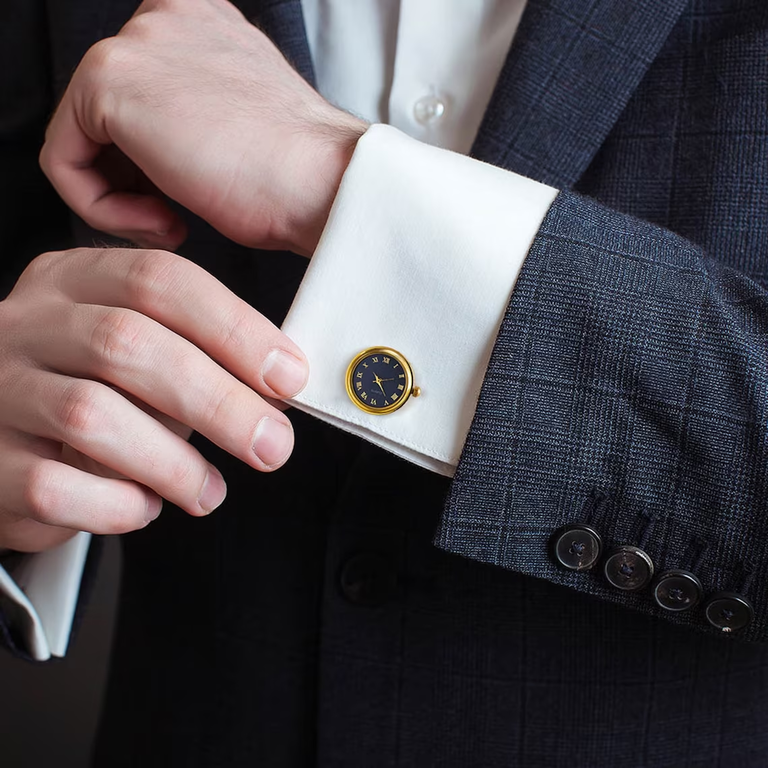 Working watch cufflinks from Etsy for your 15th wedding anniversary
