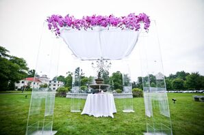 Lucite and Phalaenopsis Orchid Huppah